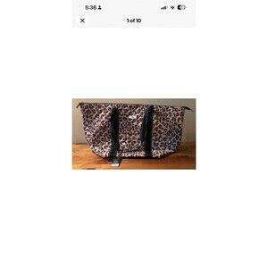 Scout Overnighter Travel Bag By Cindy Clawford Animal Print Tote Bag NEW W/TAGS